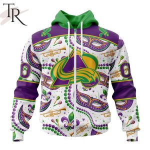 NHL Colorado Avalanche Special Mardi Gras Design Hoodie