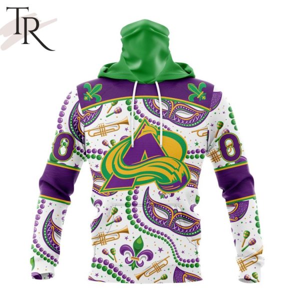 NHL Colorado Avalanche Special Mardi Gras Design Hoodie