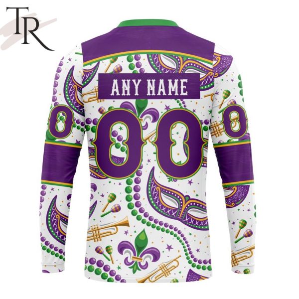 NHL Colorado Avalanche Special Mardi Gras Design Hoodie