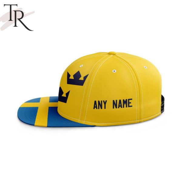 Sweden National Ice Hockey Team Personalized Yellow Snapback Design Snapback Hats