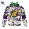 NHL Nashville Predators Special Mardi Gras Design Hoodie