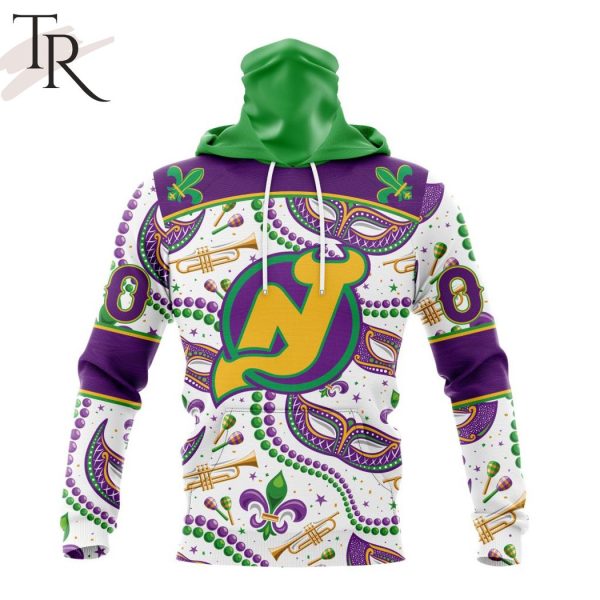 NHL New Jersey Devils Special Mardi Gras Design Hoodie