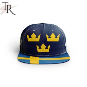 Sweden National Ice Hockey Team Personalized Navy Snapback Design Snapback Hats