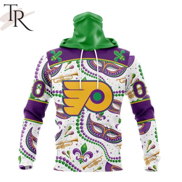 NHL Philadelphia Flyers Special Mardi Gras Design Hoodie