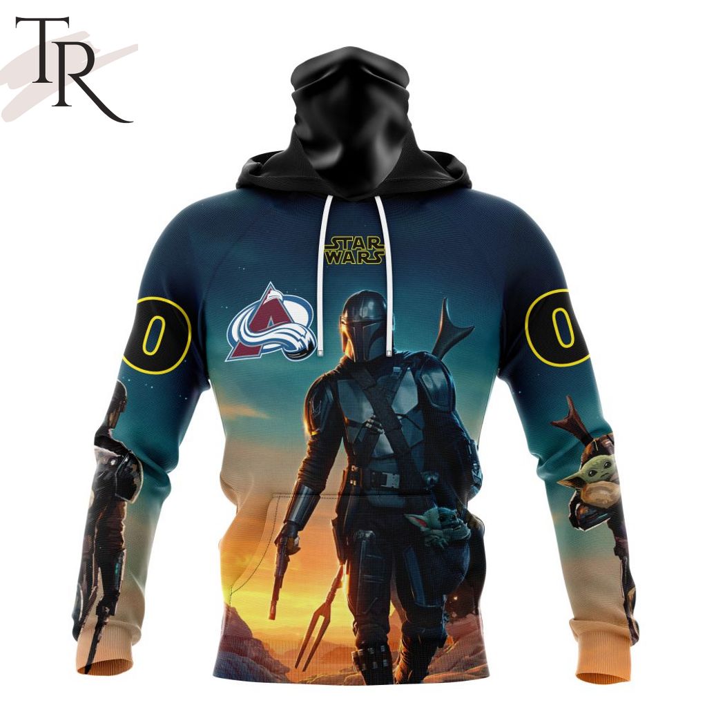 NHL Colorado Avalanche Special Star Wars The Mandalorian Design Hoodie