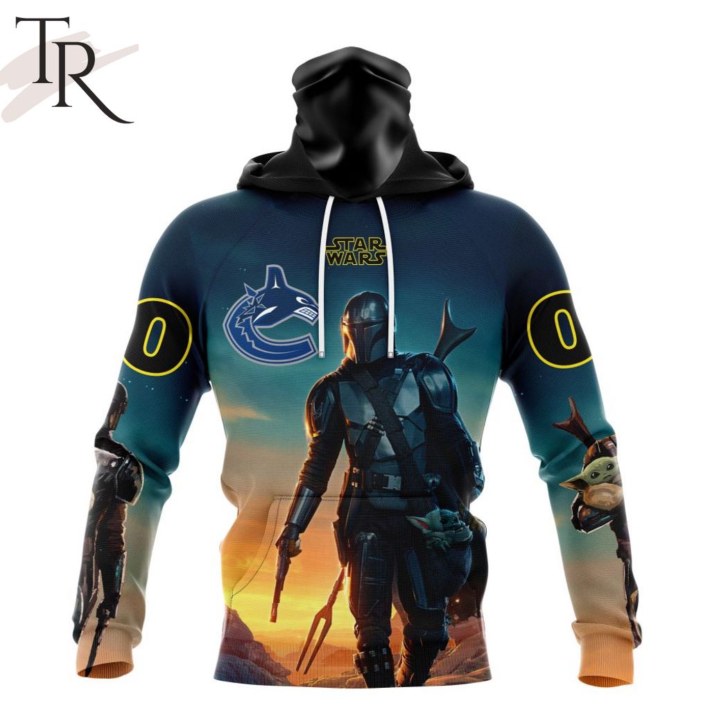 NHL Vancouver Canucks Special Star Wars The Mandalorian Design Hoodie