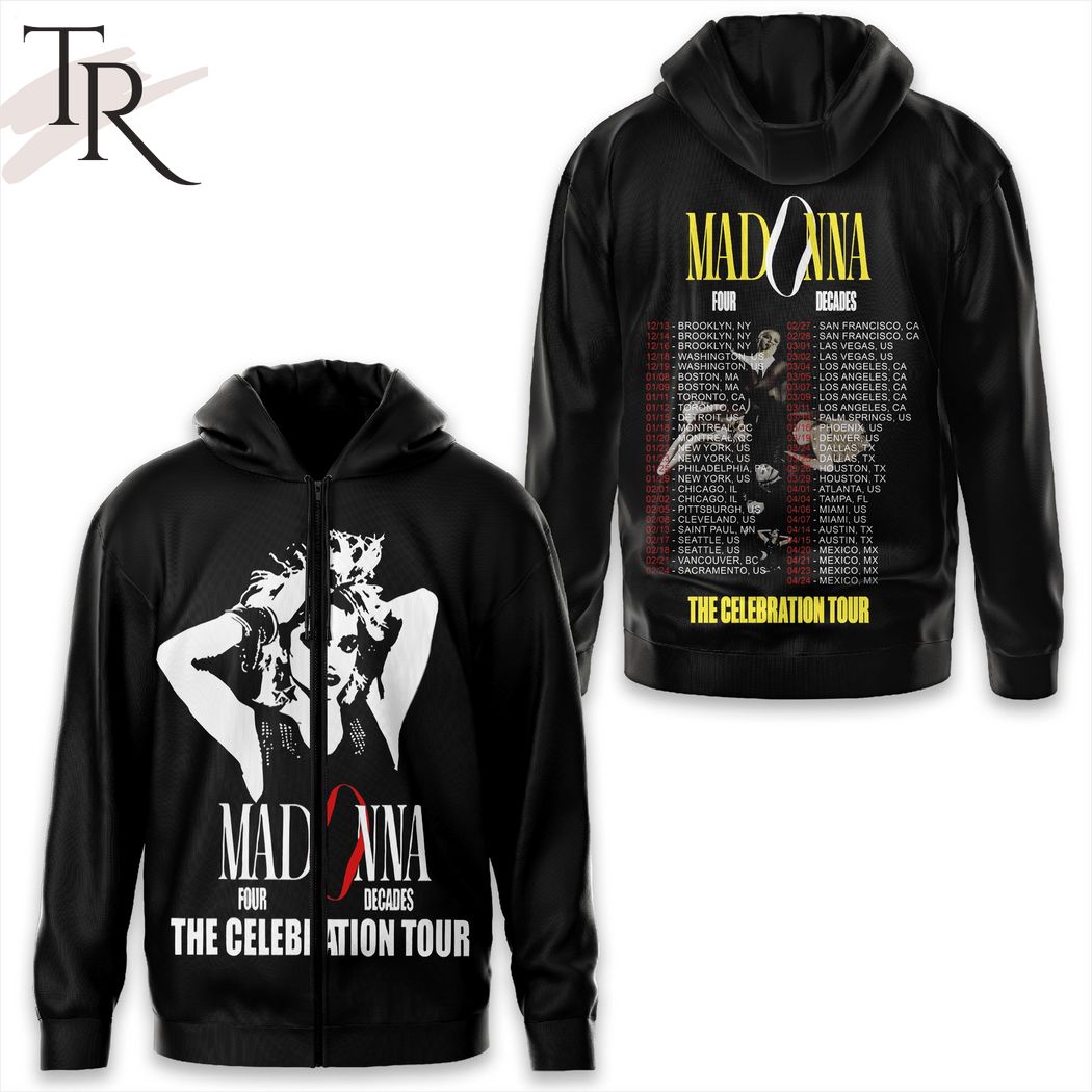 Madonna Four Decades The Celebration Tour 3D Unisex Hoodie