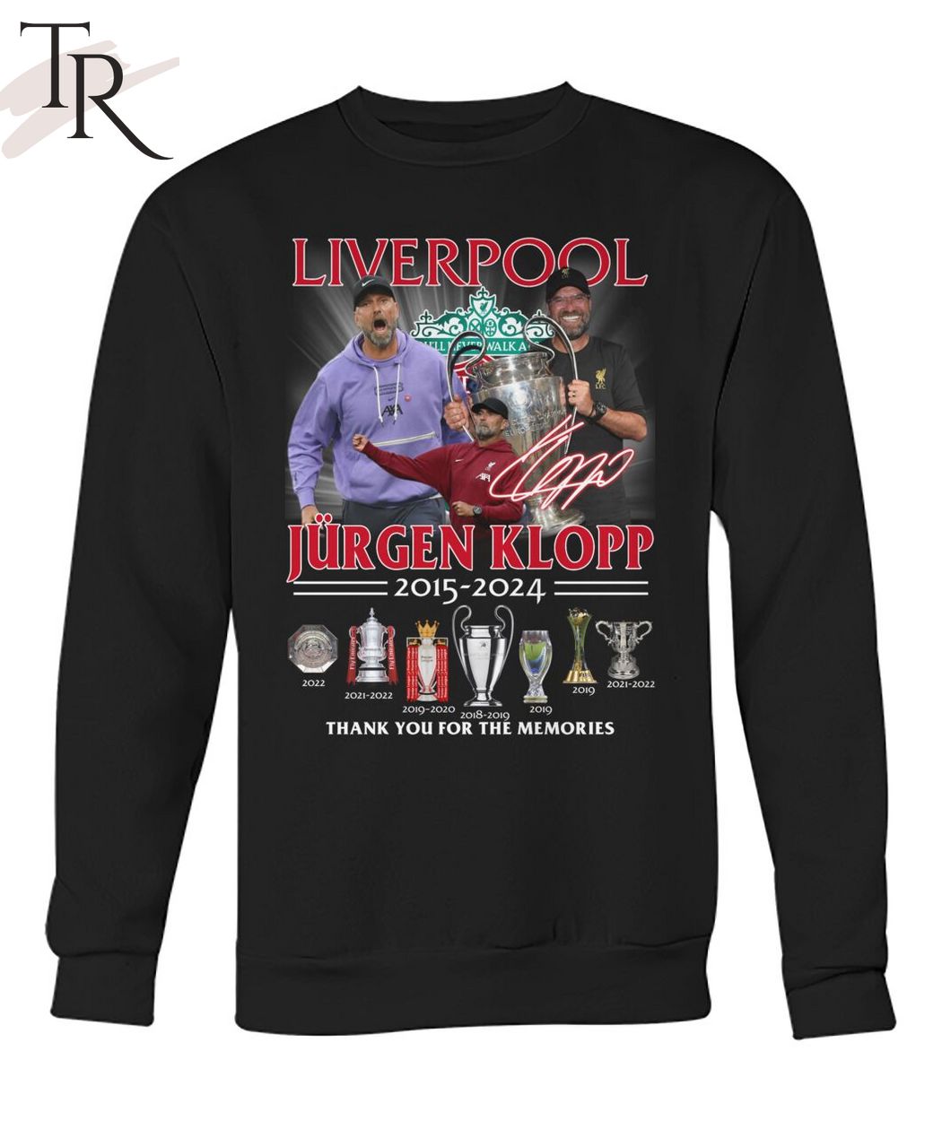 Liverpool Jurgen Klopp 2015 - 2024 Thank You For The Memories T-Shirt