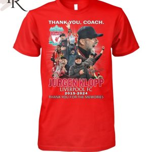 Thank You, Coach Jurgen Klopp Liverpool FC 2015 – 2024 Thank You For The Memories T-Shirt