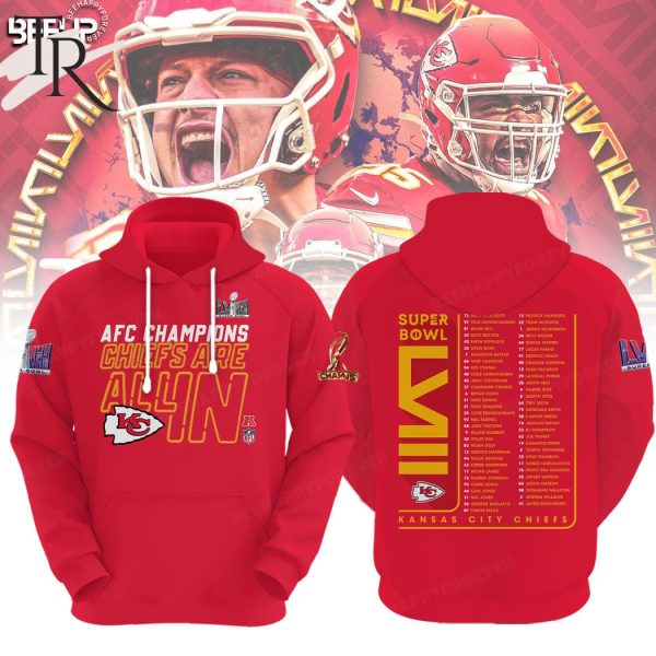 AFC Champions Kansas City Chiefs Are All In Super Bowl LVIII Hoodie – Red