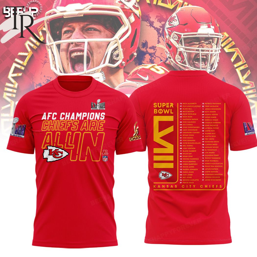 AFC Champions Kansas City Chiefs Are All In Super Bowl LVIII Hoodie - Red