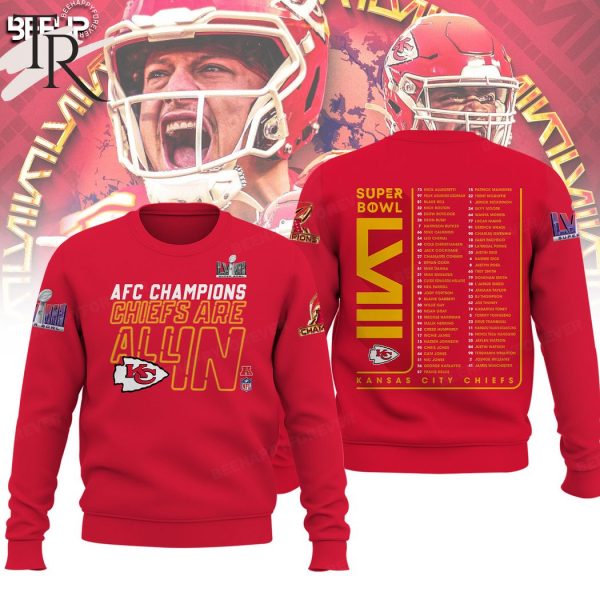 AFC Champions Kansas City Chiefs Are All In Super Bowl LVIII Hoodie – Red
