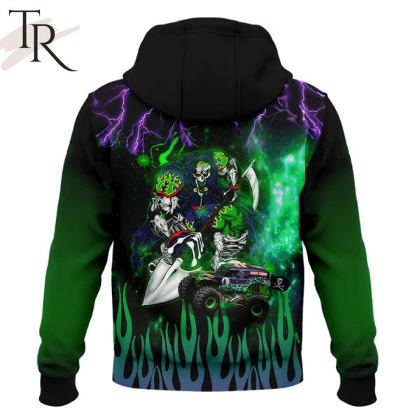 Monster Jam Truck Grave Digger Green Abstract Hoodie