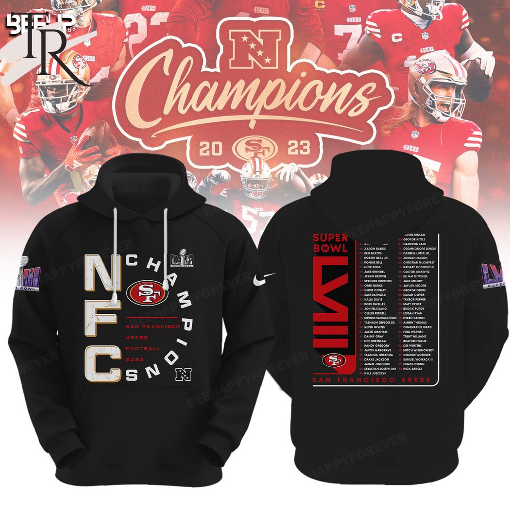 NFC Champions San Francisco 49ers Are All In Super Bowl LVIII Hoodie - Black