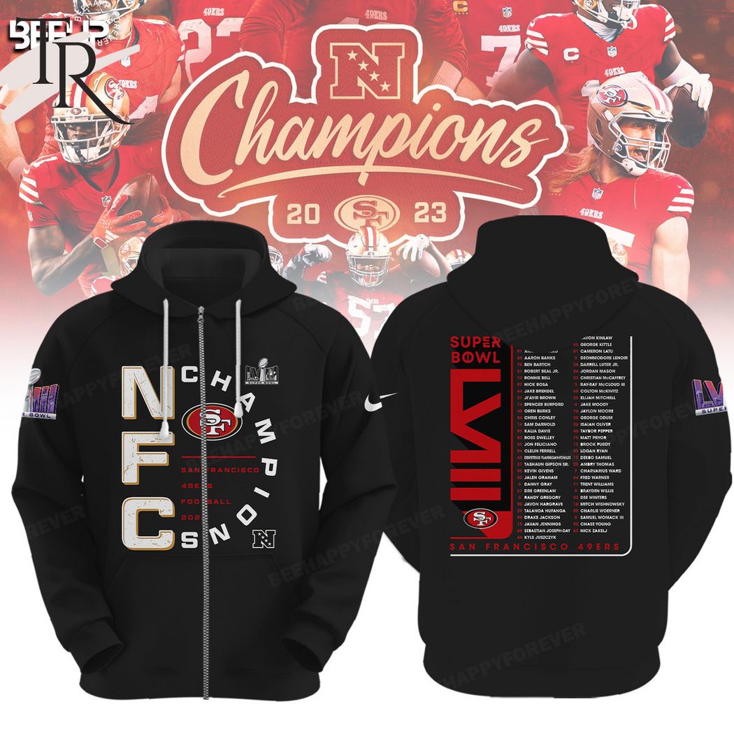 NFC Champions San Francisco 49ers Are All In Super Bowl LVIII Hoodie - Black