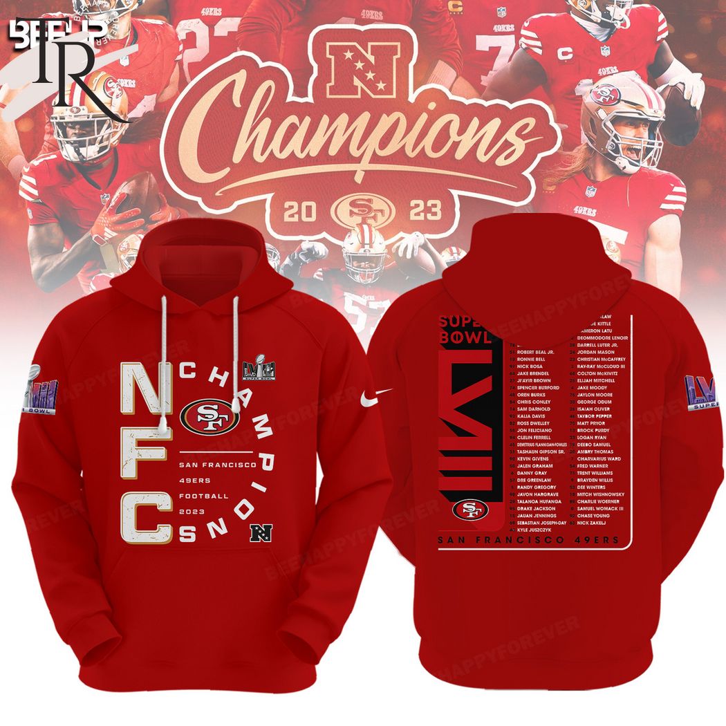 NFC Champions San Francisco 49ers Are All In Super Bowl LVIII Hoodie - Red