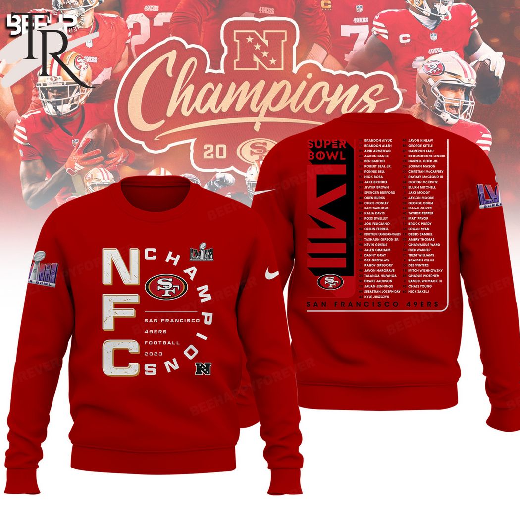 NFC Champions San Francisco 49ers Are All In Super Bowl LVIII Hoodie - Red