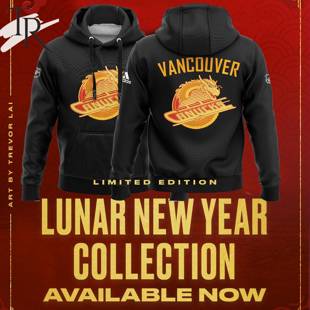 NHL Vancouver Canucks Lunar New Year Hoodie, Longpants, Cap - Black