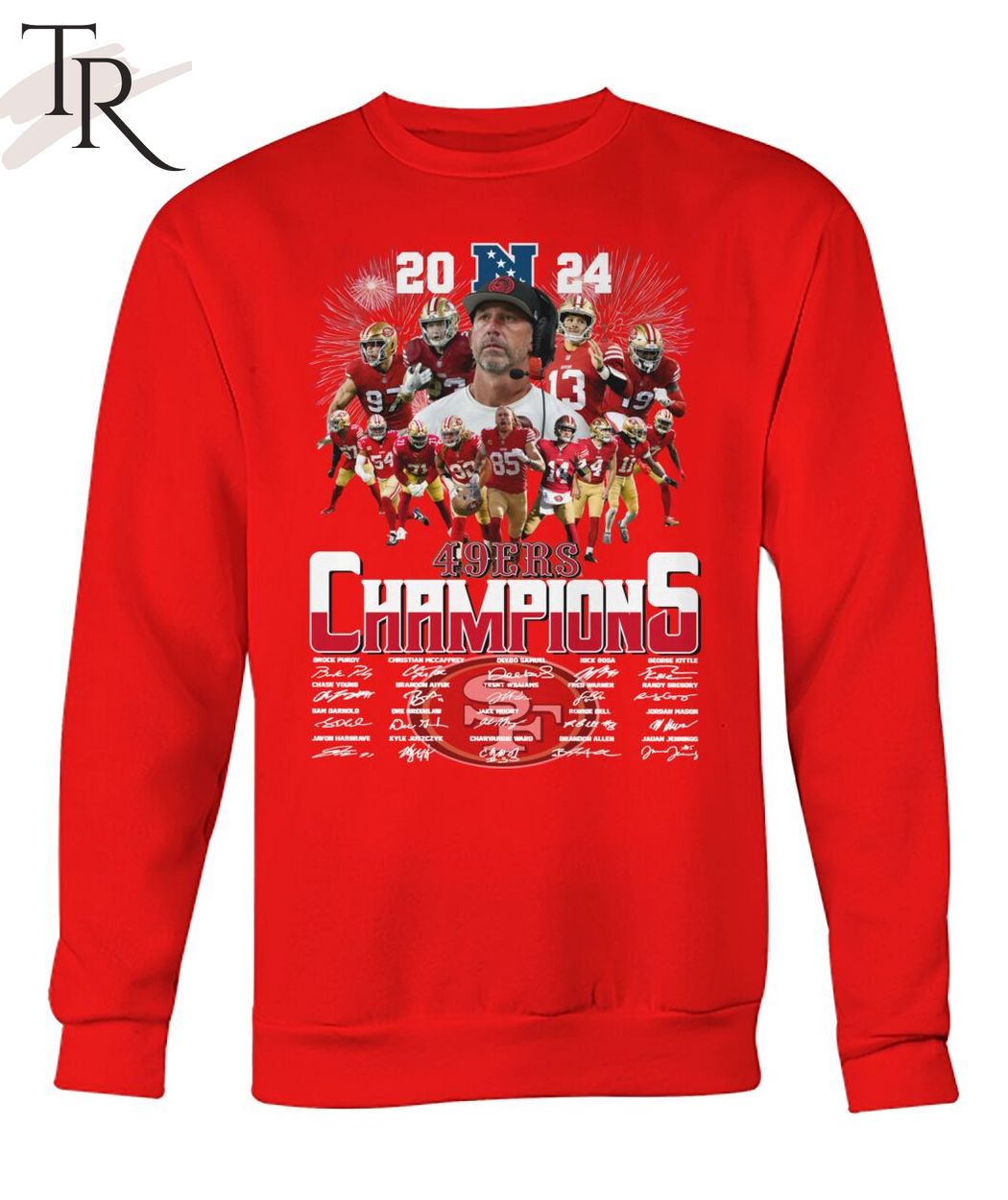 2024 San Francisco 49ers Champions Signatures T-Shirt