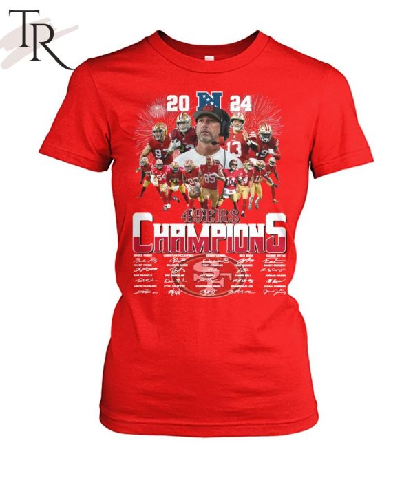 2024 San Francisco 49ers Champions Signatures T-Shirt