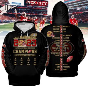 NFC Champions San Francisco 49ers 8 Times Hoodie – Black
