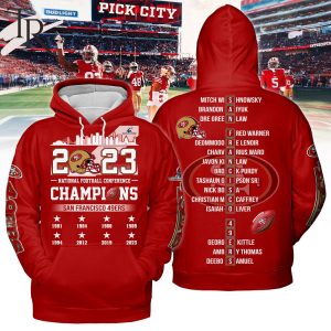 NFC Champions San Francisco 49ers 8 Times Hoodie – Red