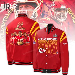 Kansas City Chiefs 2023 AFC Champions Red Baseball Jacket
