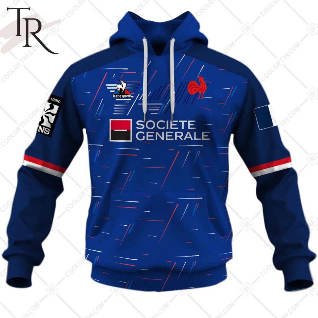 Rugby 7S 2024 France Jersey Style Hoodie