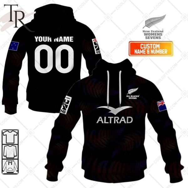 Rugby 7S 2024 New Zealand All Black Jersey Style Hoodie