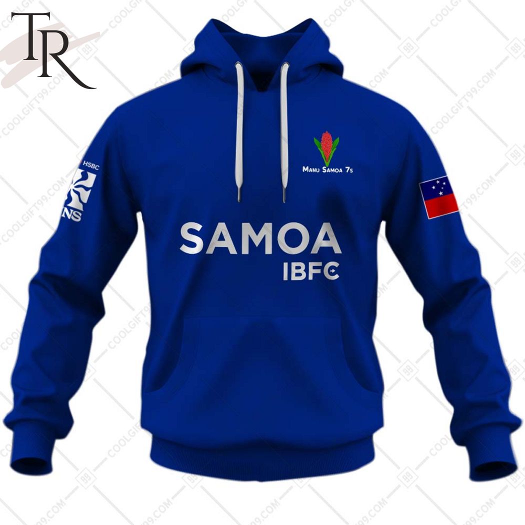 Rugby 7S 2024 Samoa Jersey Style Hoodie