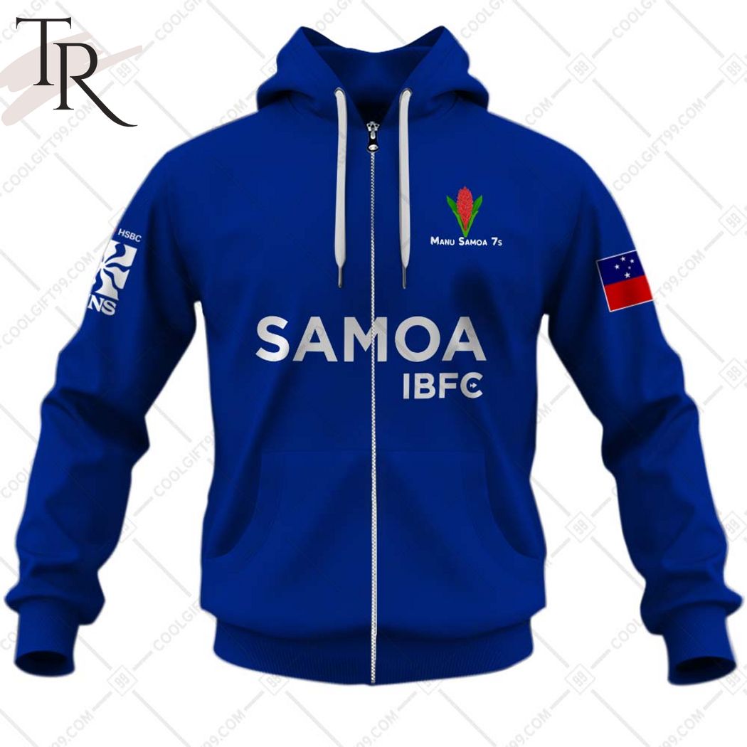 Rugby 7S 2024 Samoa Jersey Style Hoodie