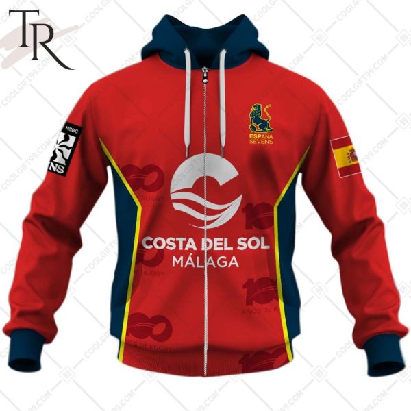 Rugby 7S 2024 Spain Jersey Style Hoodie