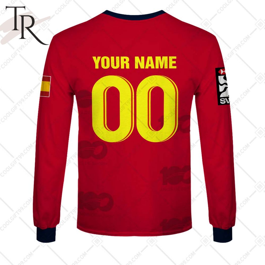 Rugby 7S 2024 Spain Jersey Style Hoodie