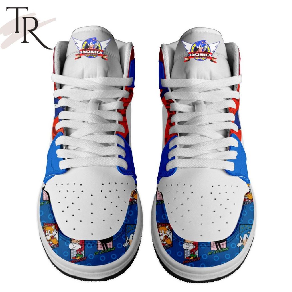Sonic The Hedgehog Too Slow Air Jordan 1, Hightop - Torunstyle