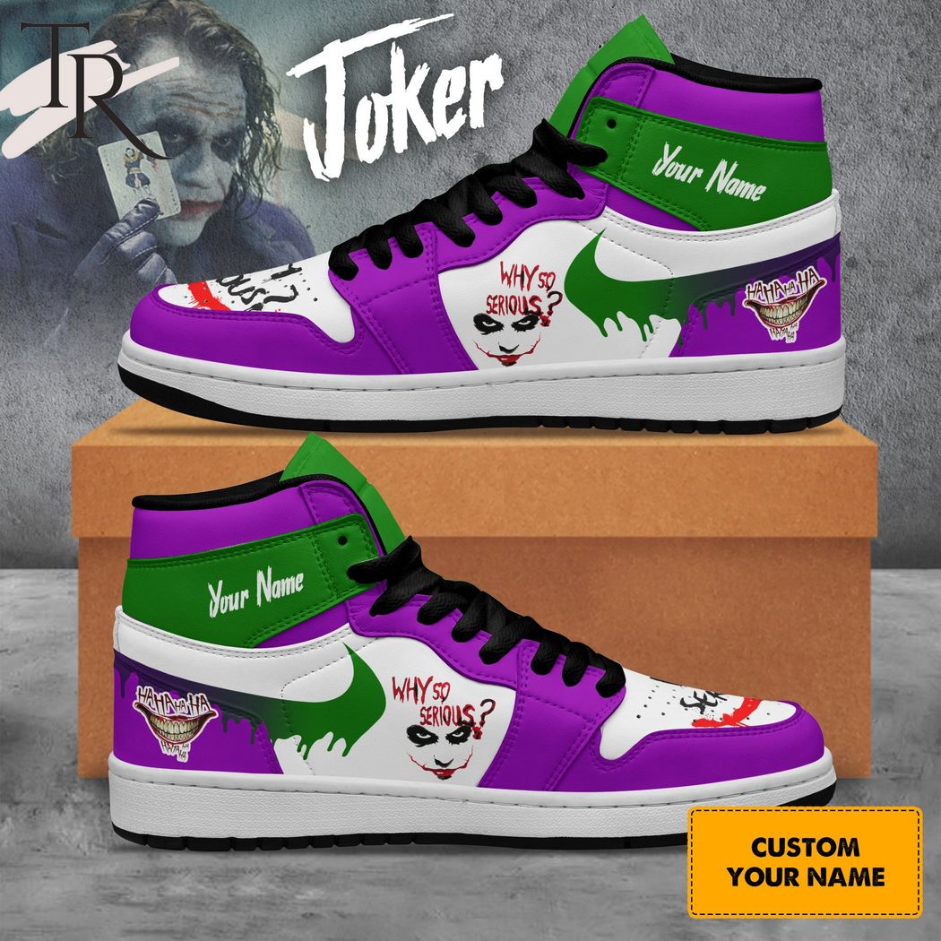 Custom Name Joker Why So Serious Air Jordan 1, Hightop