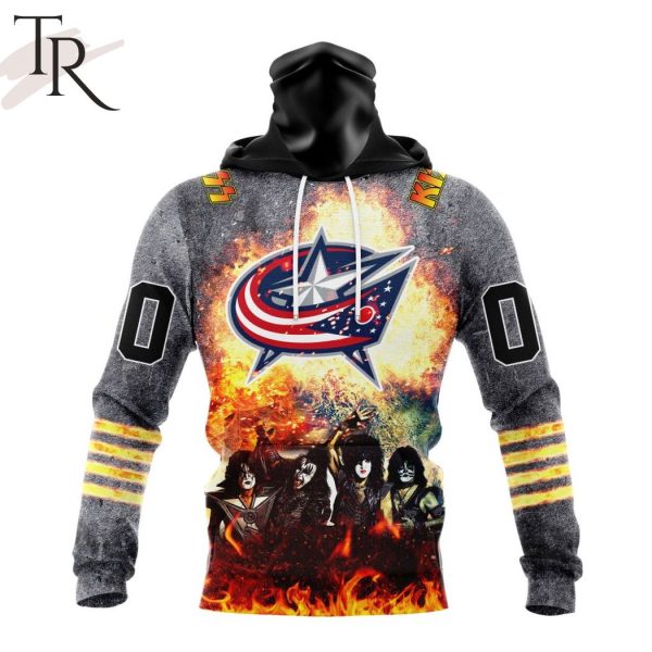 NHL Columbus Blue Jackets Special Mix KISS Band Design Hoodie