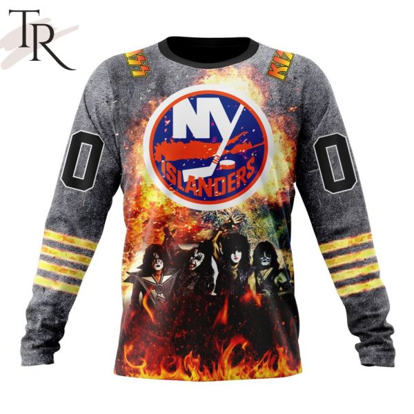 NHL New York Islanders Special Mix KISS Band Design Hoodie