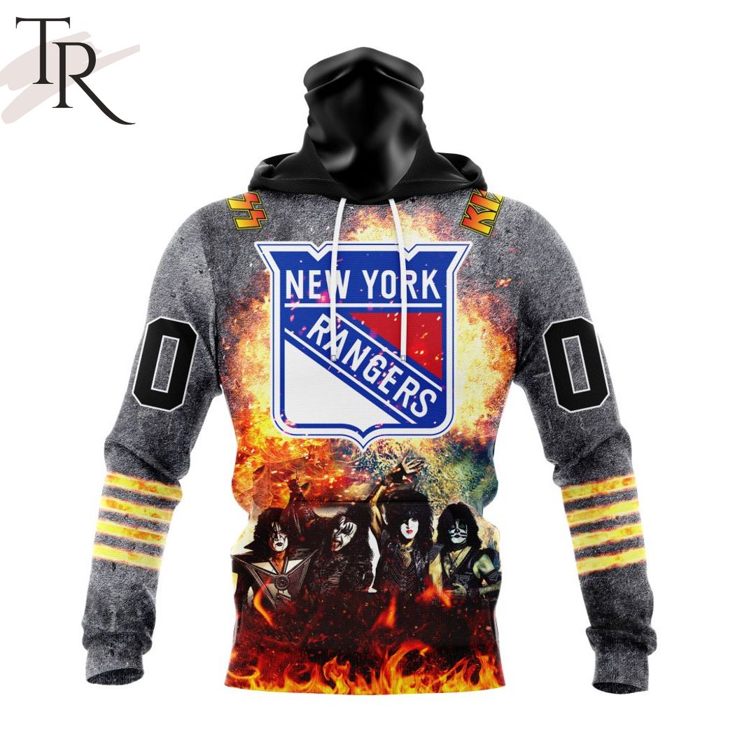 NHL New York Rangers Special Mix KISS Band Design Hoodie