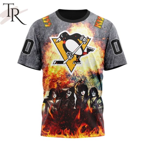 NHL Pittsburgh Penguins Special Mix KISS Band Design Hoodie