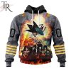 NHL Pittsburgh Penguins Special Mix KISS Band Design Hoodie