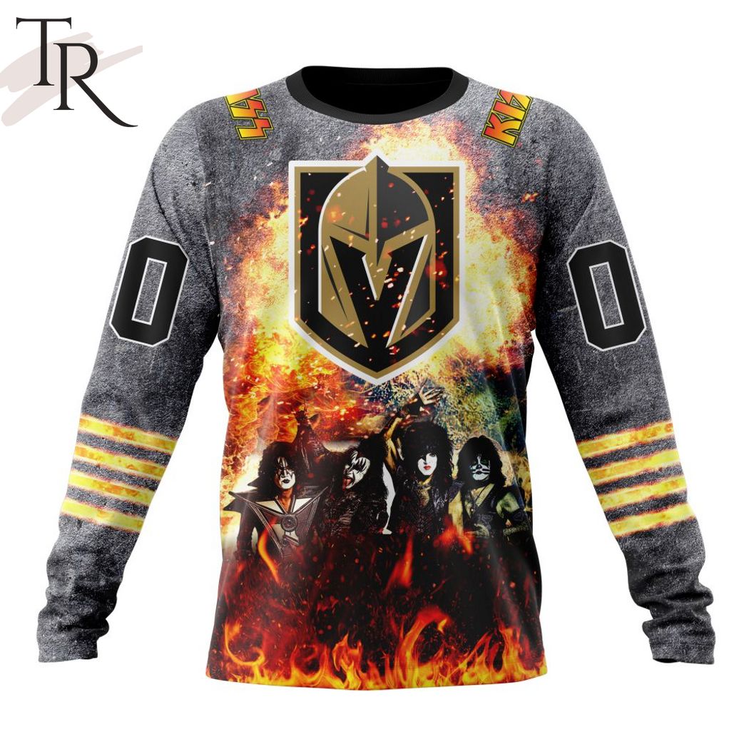 NHL Vegas Golden Knights Special Mix KISS Band Design Hoodie