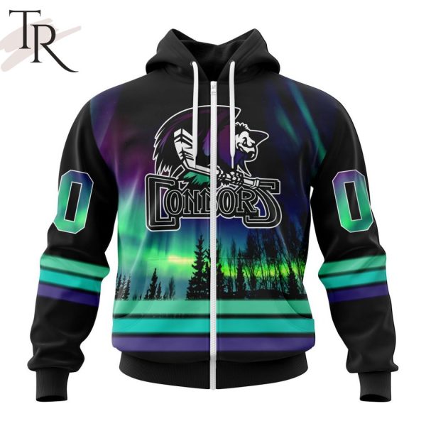 AHL Bakersfield Condors Special Design With Northern Lights Hoodie