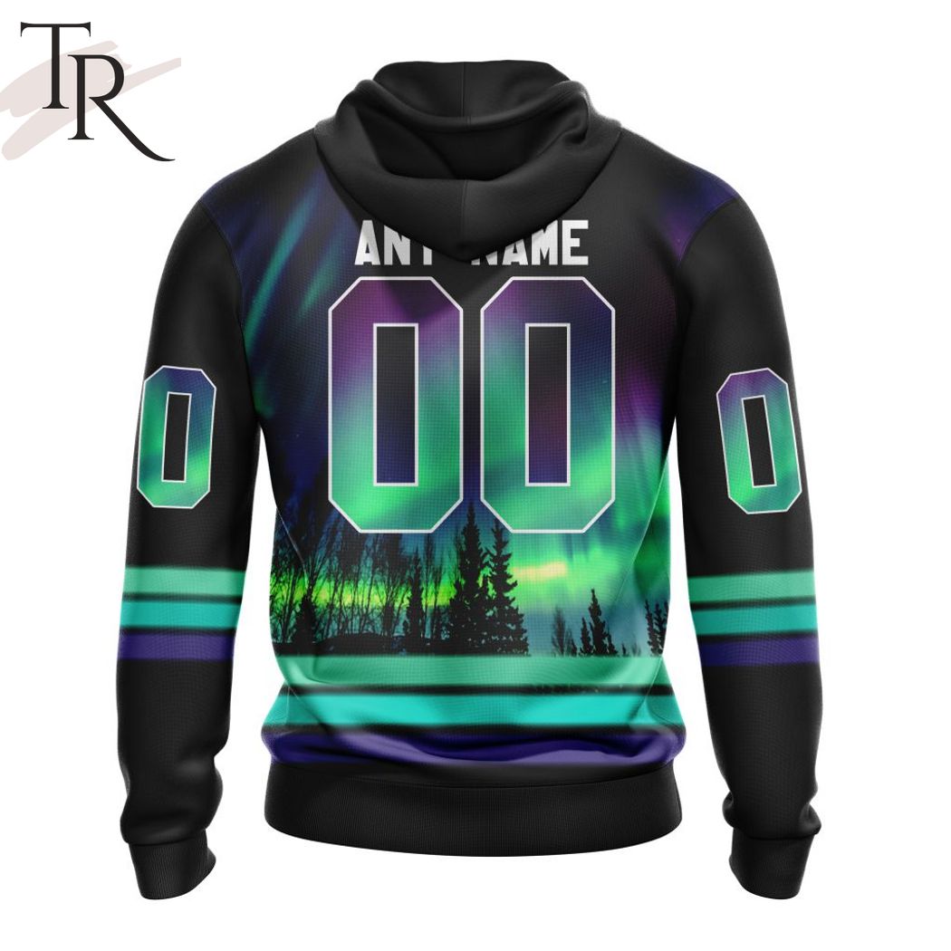 AHL Calgary Wranglers Special Design With Northern Lights Hoodie