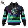 AHL Cleveland Monsters Special Design With Northern Lights Hoodie