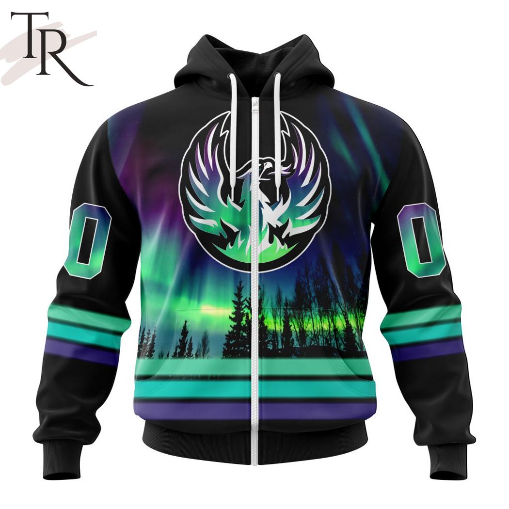 AHL Coachella Valley Firebirds Special Design With Northern Lights Hoodie