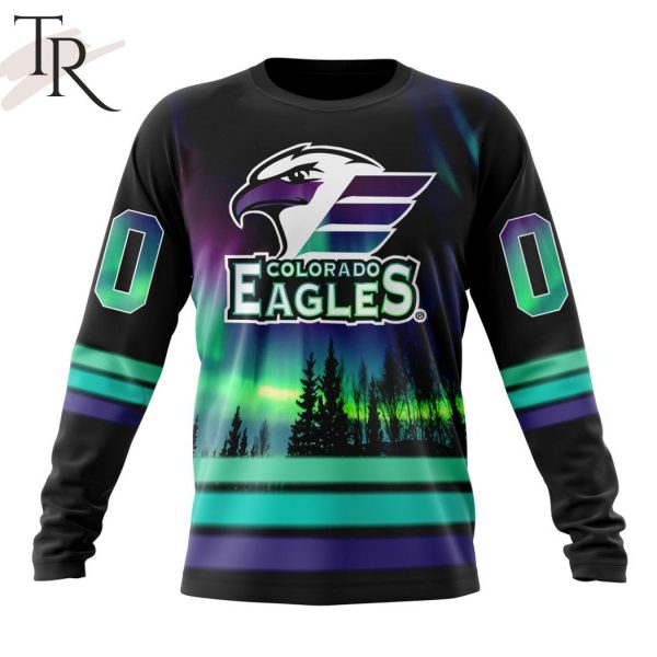 AHL Colorado Eagles Special Design With Northern Lights Hoodie