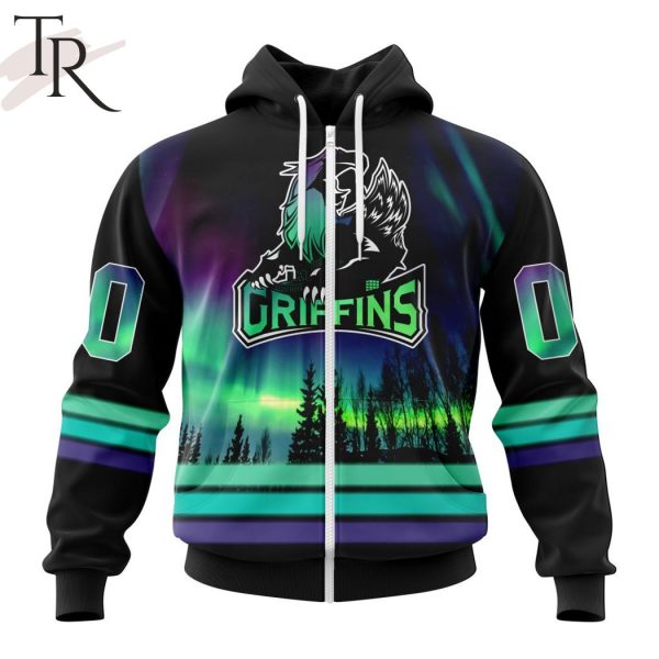 AHL Grand Rapids Griffins Special Design With Northern Lights Hoodie