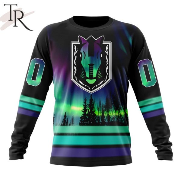 AHL Henderson Silver Knights Special Design With Northern Lights Hoodie