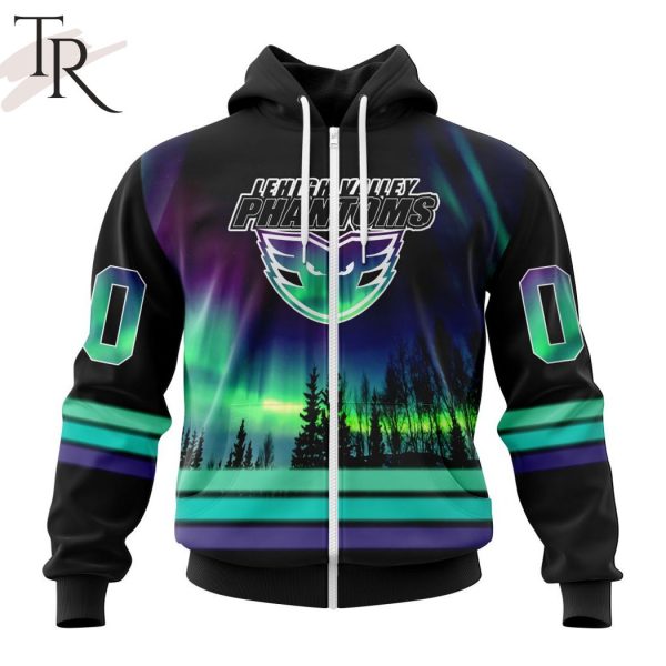 AHL Lehigh Valley Phantoms Special Design With Northern Lights Hoodie