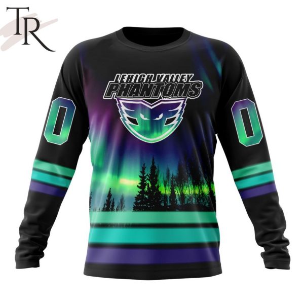 AHL Lehigh Valley Phantoms Special Design With Northern Lights Hoodie